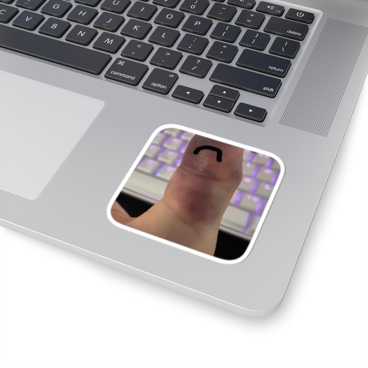 Thumb Face Kiss-Cut Sticker