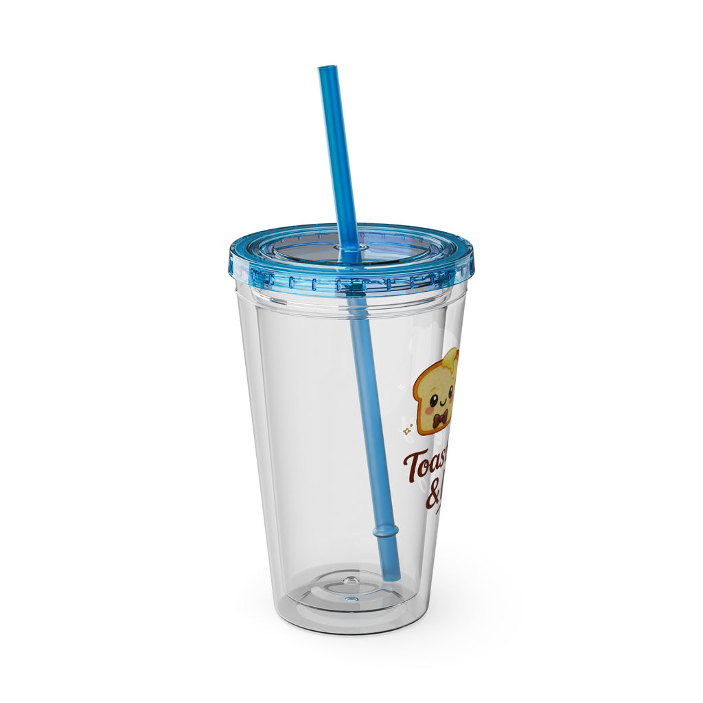 Toasty Jerry & Wifey 16oz Acrylic Tumbler Cup with Straw