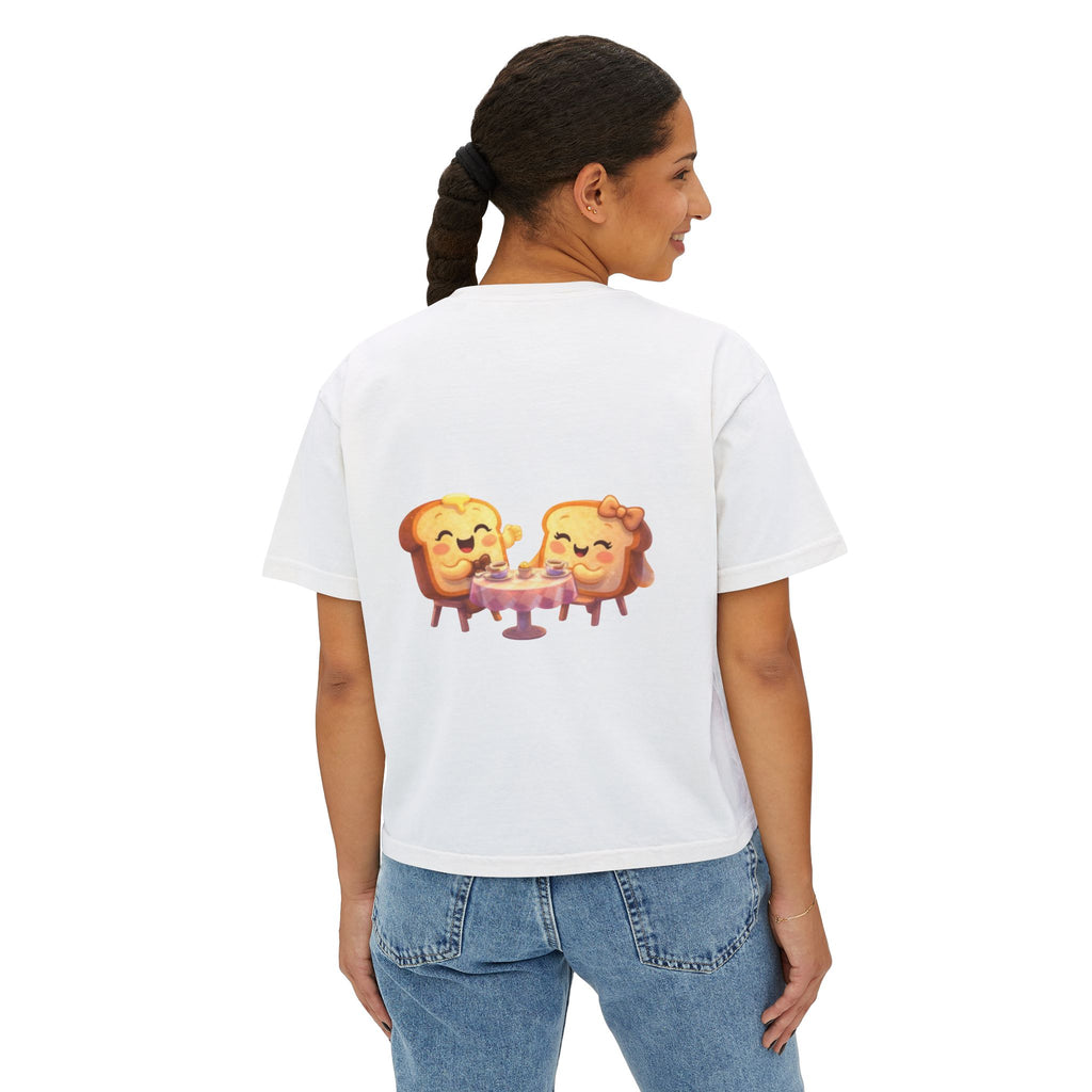ToastJerry & Wifey Story Book — Women's Boxy Cropped T‑Shirt