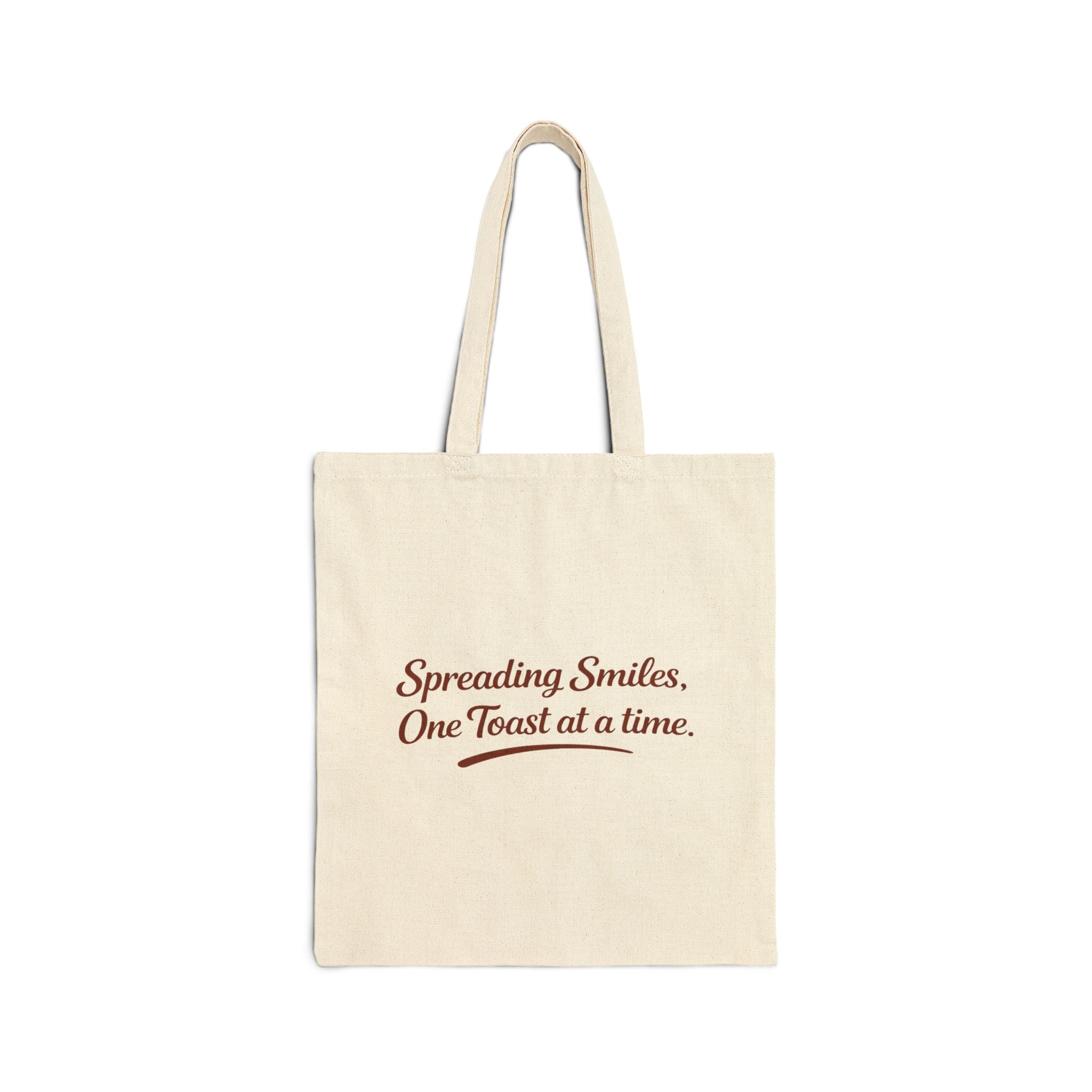 Tote Bag — "Toasty Jerry & Wifey" 'Spreading Smiles, One Toast at a Time' Canvas Tote