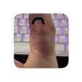 Thumb Face Kiss-Cut Sticker