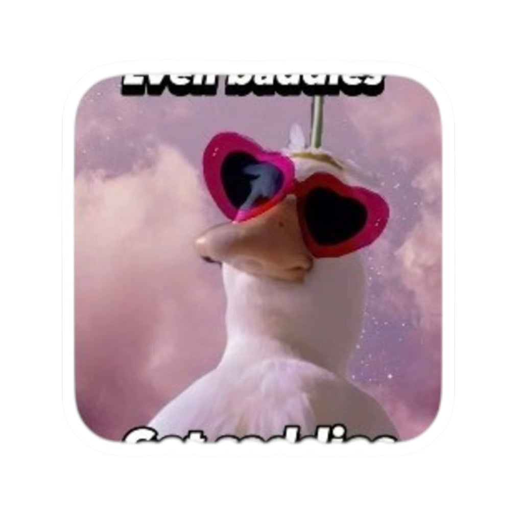 Seagull with Heart Sunglasses Kiss-Cut Sticker