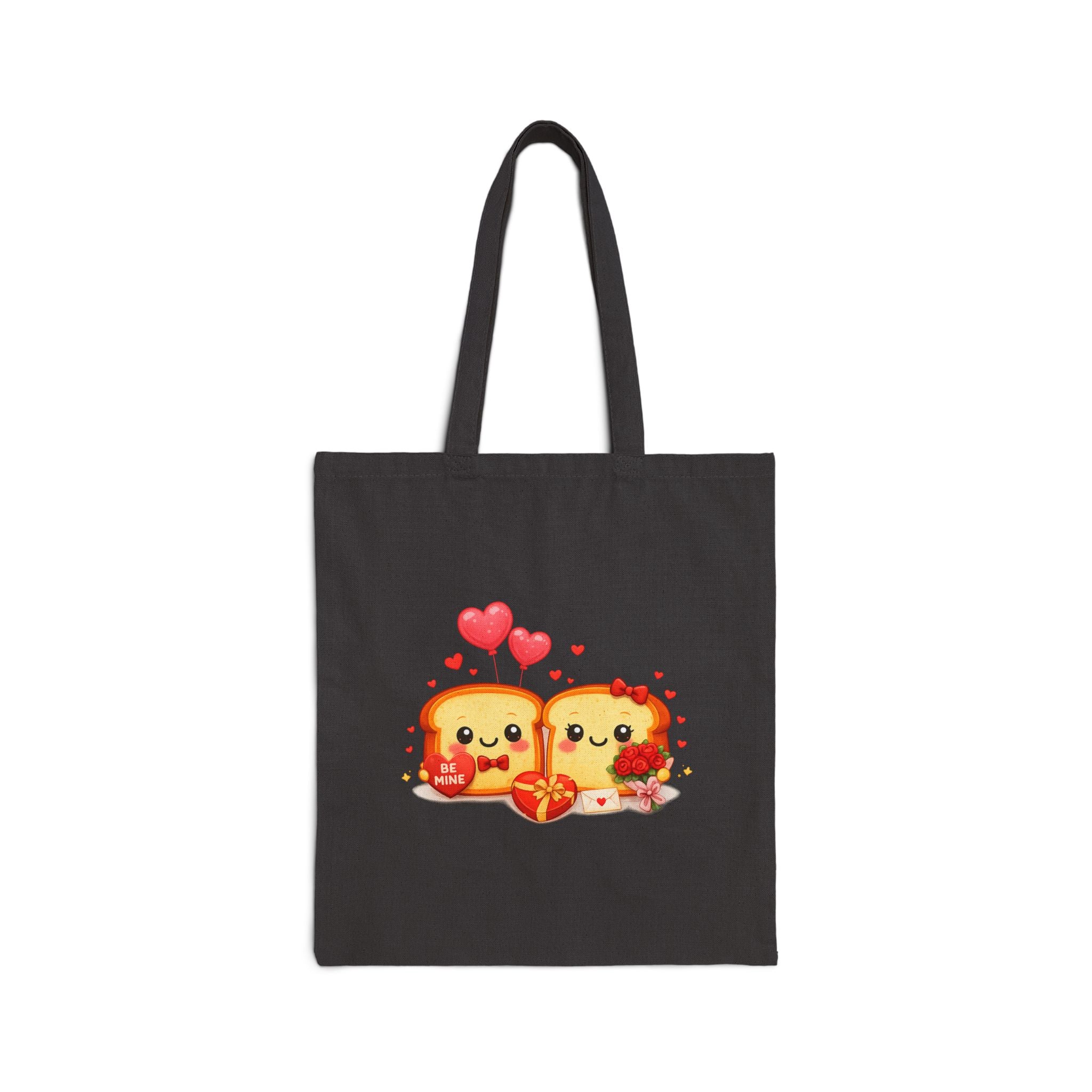 Tote — "Toasty Jerry & Wifey" Cute Toast Couple Canvas Tote Bag