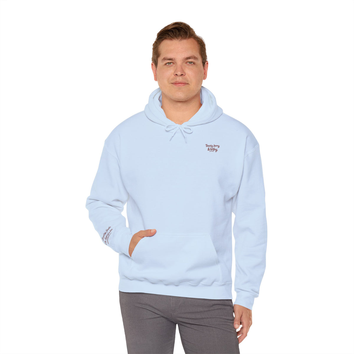 Lightweight Hoodie - ToastyJerry & Wifey Hoodie (Small Text Front)