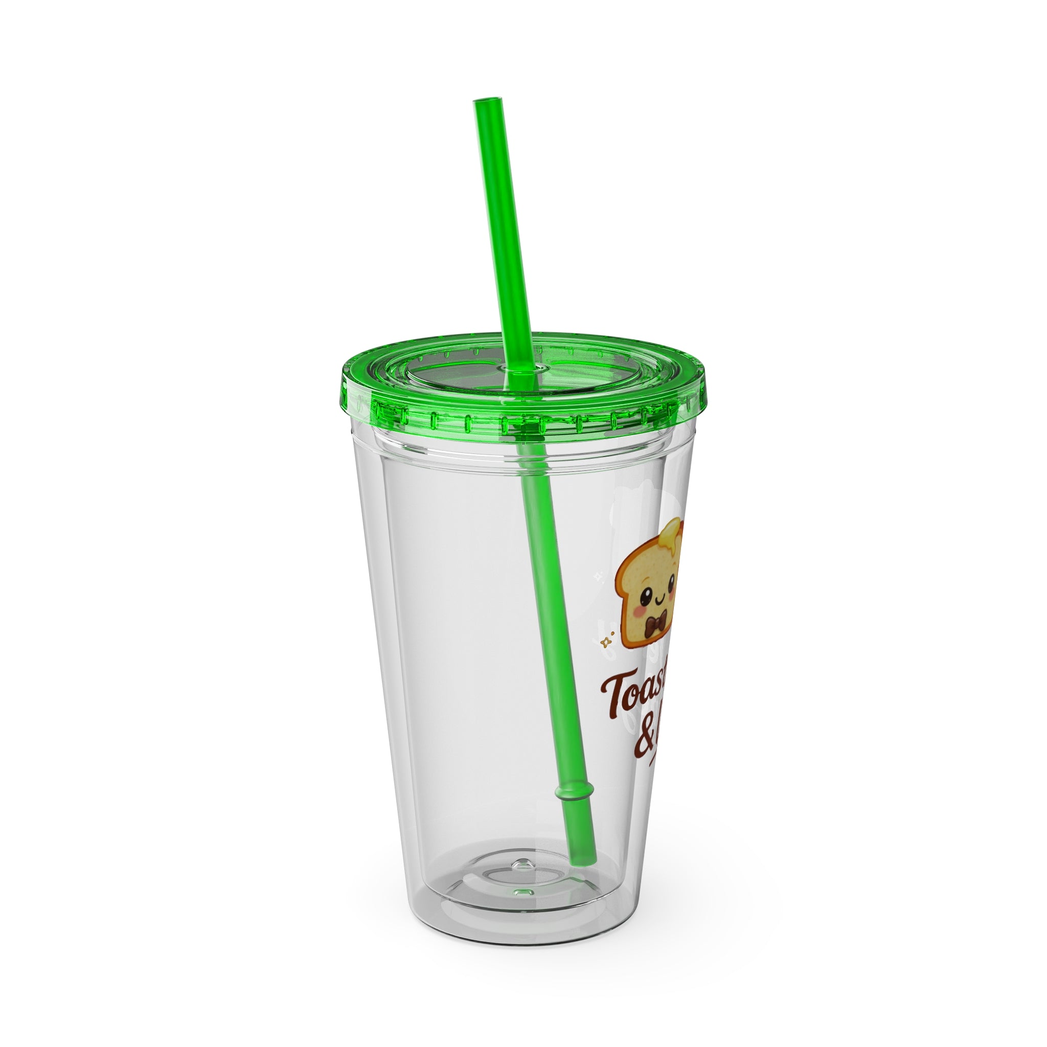Toasty Jerry & Wifey 16oz Acrylic Tumbler Cup with Straw