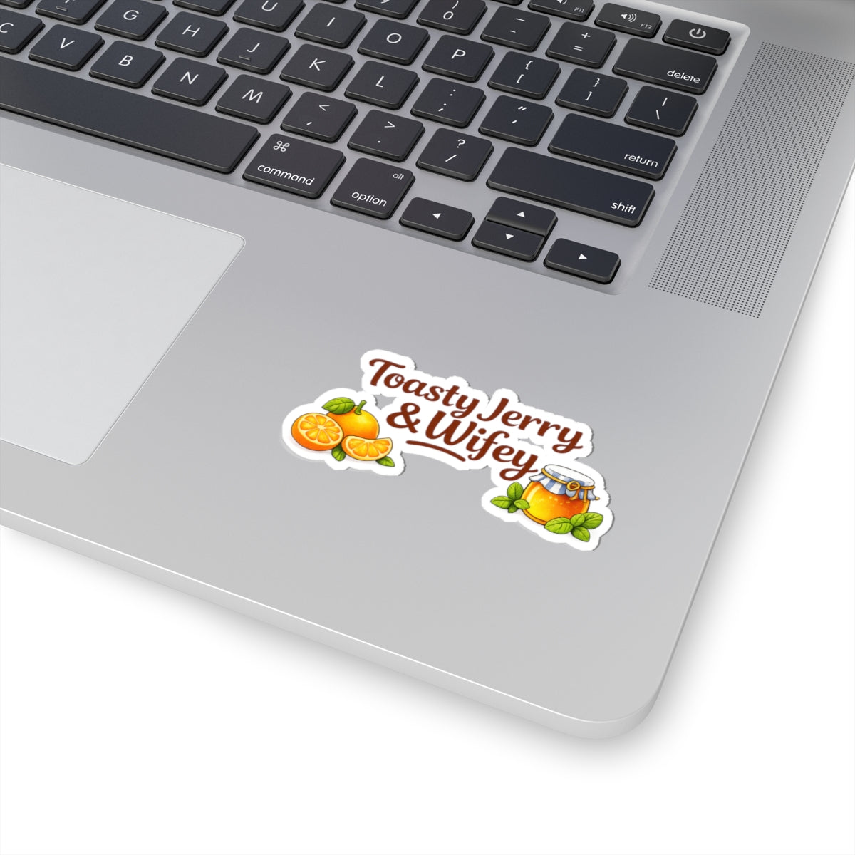 Kiss-Cut Sticker — "Toasty Jerry & Wifey" Mandarin oranges + Honey + Mint Vinyl Decal