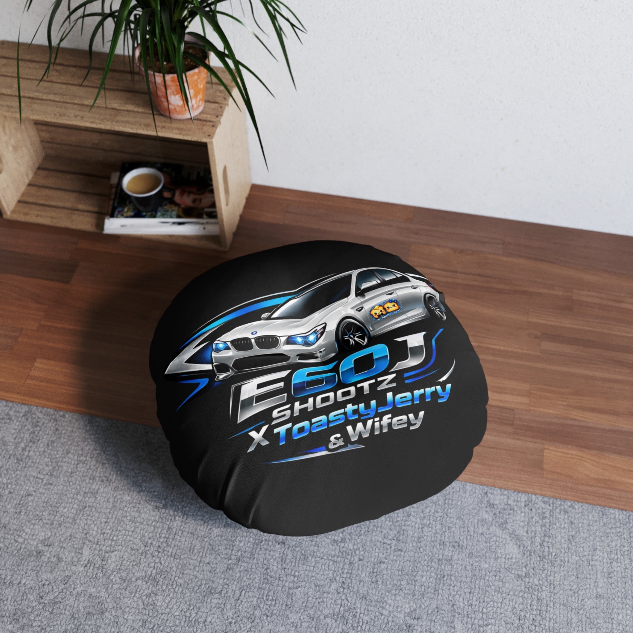 E60J x ToastyJerry & Wifey Collab - Round Tufted Pillow