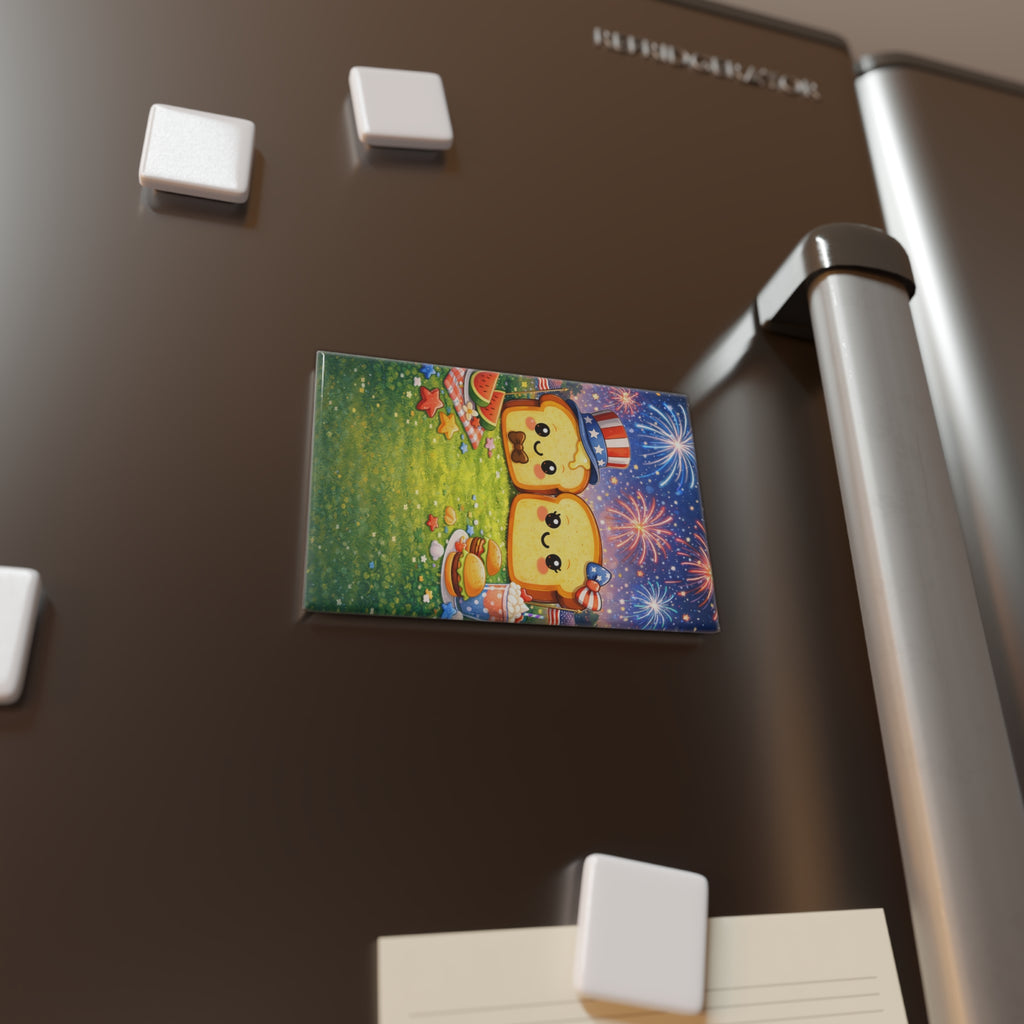July Toasty Couple Rectangle Magnet
