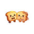Kawaii Toast Couple Sticker