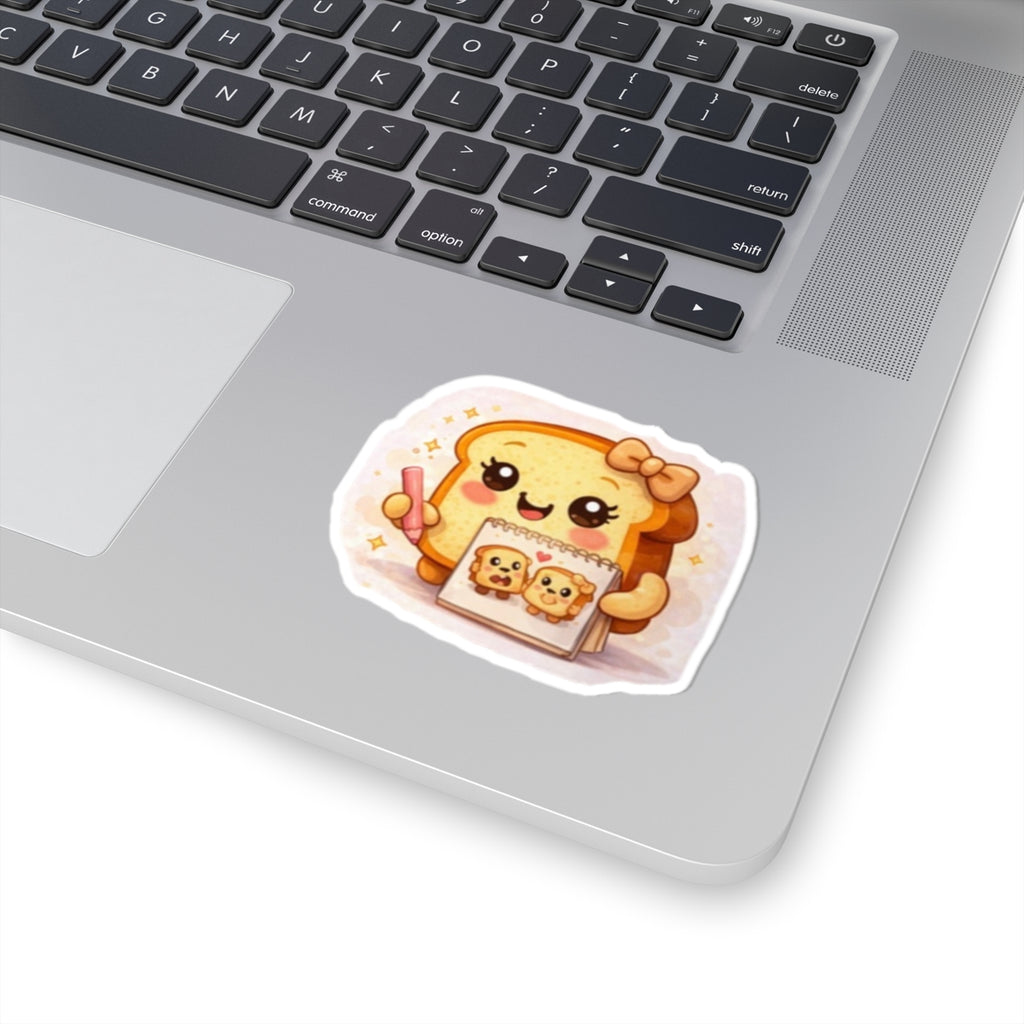 Cute Toast Artist Kiss-Cut Sticker