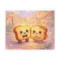 Cute Toast Couple - Puzzle Piece with Tin