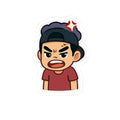 Angry Emoji Sticker — Toasty Jerry Kiss-Cut Sticker