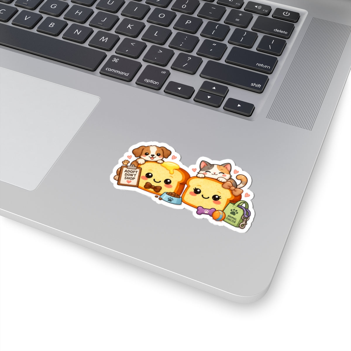 Cute Adopt-Pets Toast Kiss-Cut Sticker