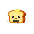 Kiss-Cut Sticker — Toasty Dark Brown Bowtie