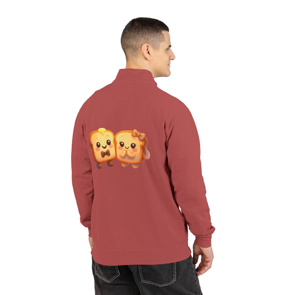 Kawaii Toast Couple Quarter-Zip Sweatshirt