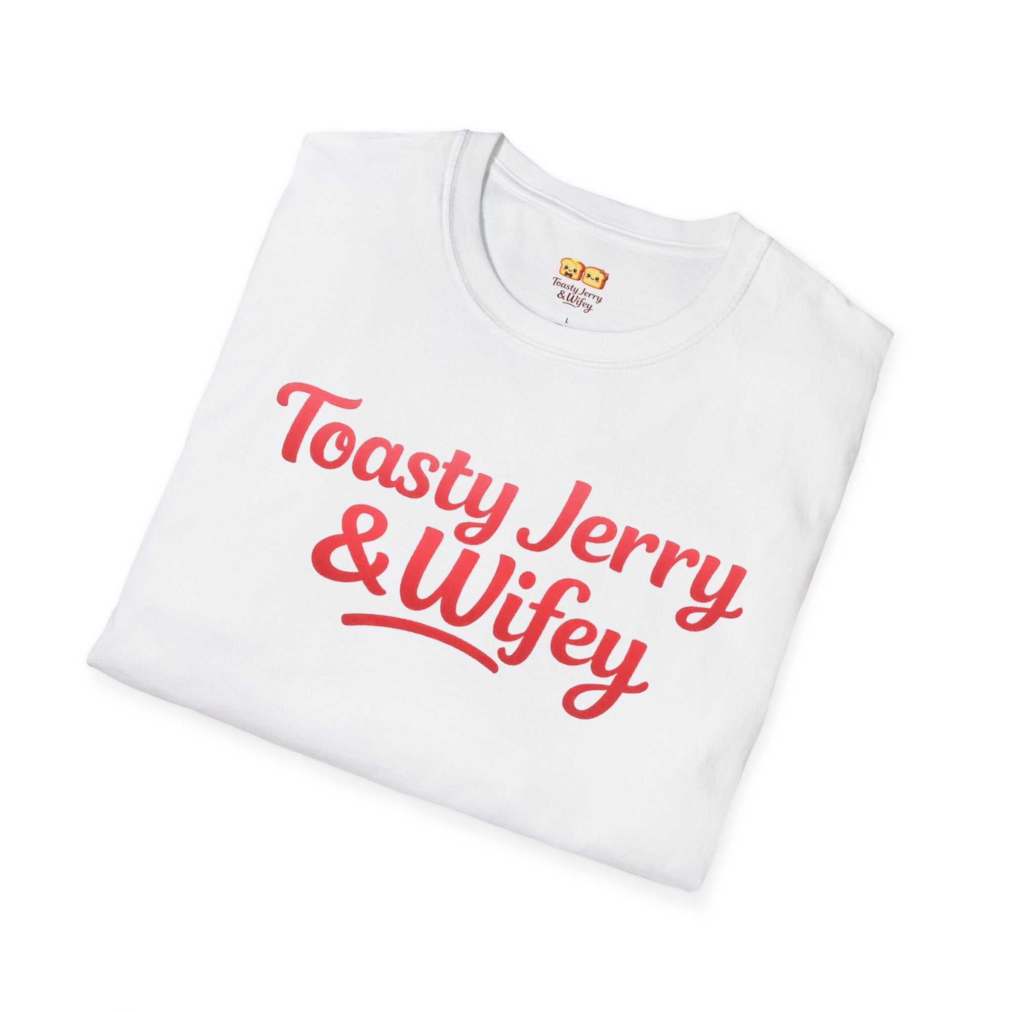 "Toasty Jerry & Wifey" Red + Pink T-Shirt