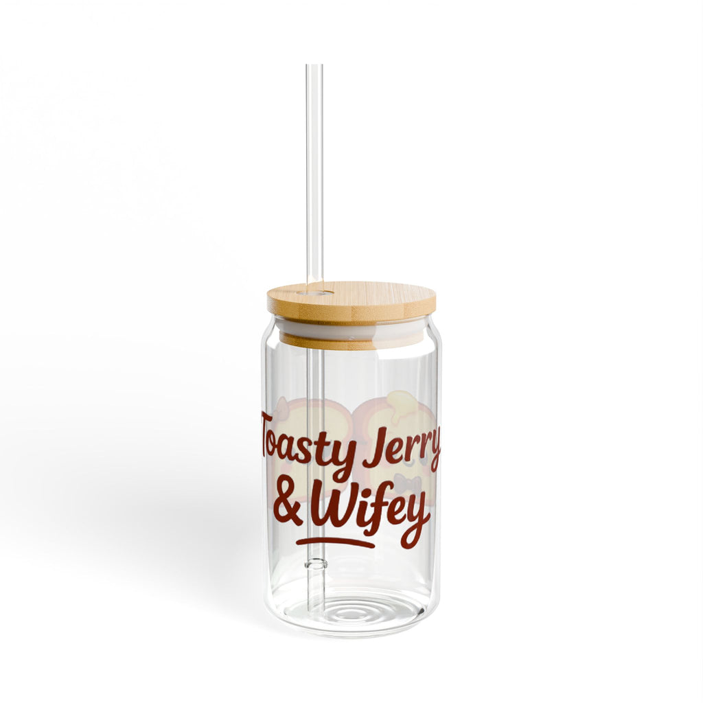 Cute Toast Sipper Glass – 16oz Cute Breakfast Straw Tumbler