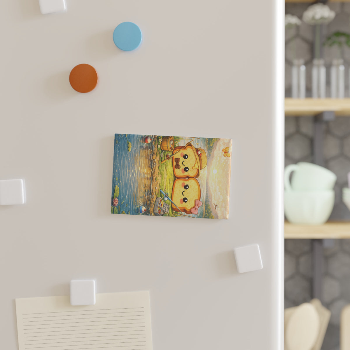 August Toasty Couple Rectangle Magnet