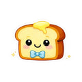 Kiss-Cut  Sticker — Toasty Light Blue Bowtie