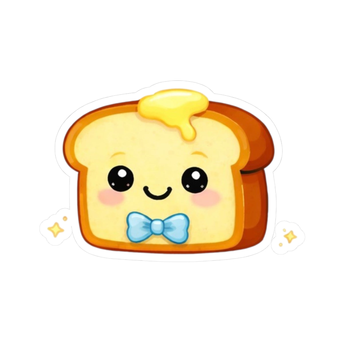 Kiss-Cut  Sticker — Toasty Light Blue Bowtie
