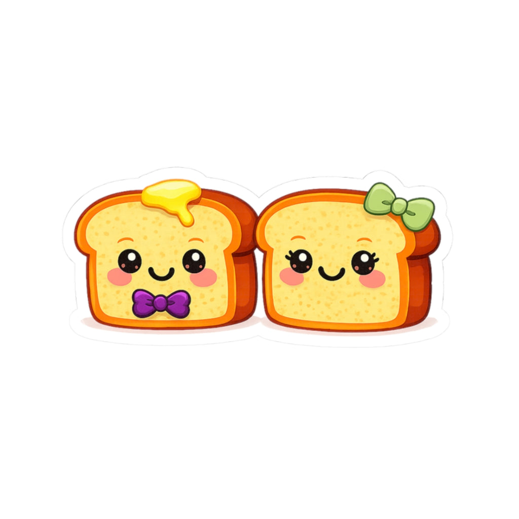 Kiss-Cut Sticker — Toasty Couple Purple + Light Green