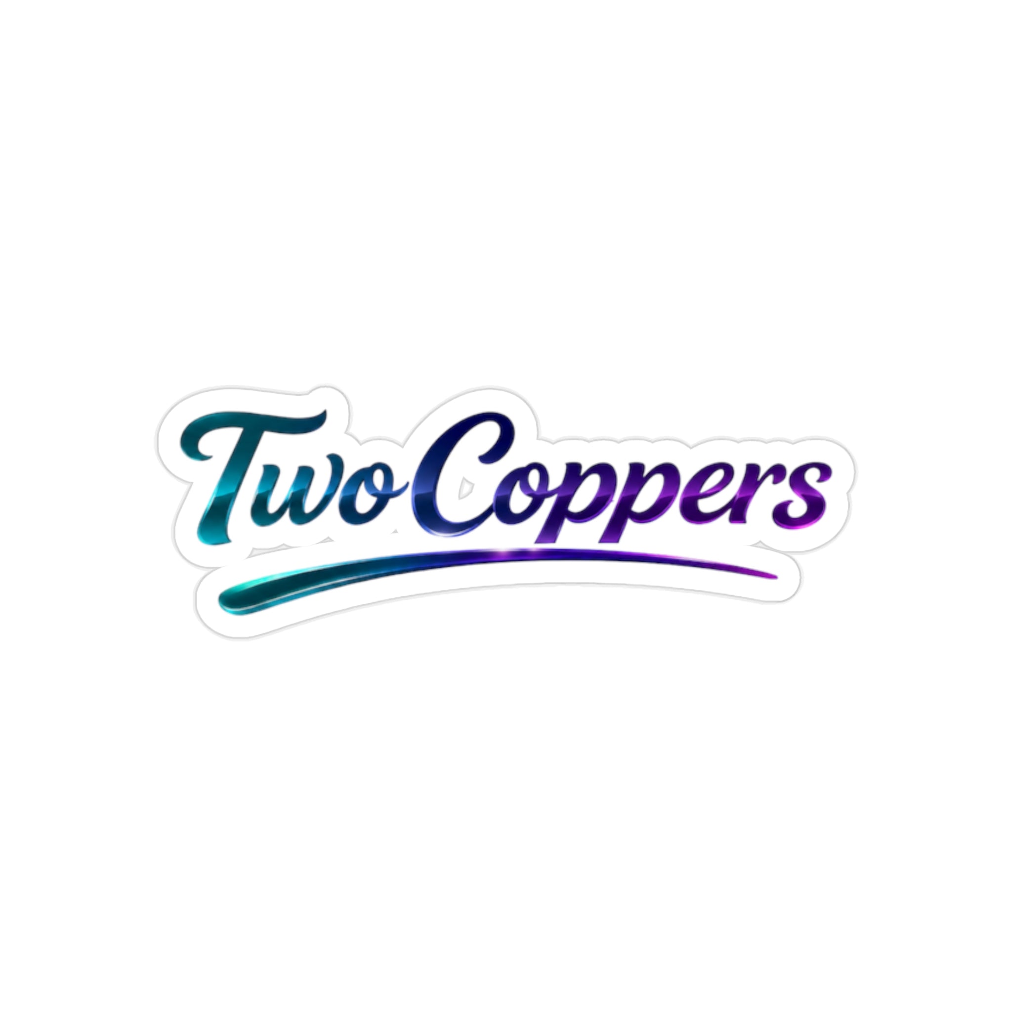 "TwoCoppers" Die-Cut Transparent Outdoor Sticker