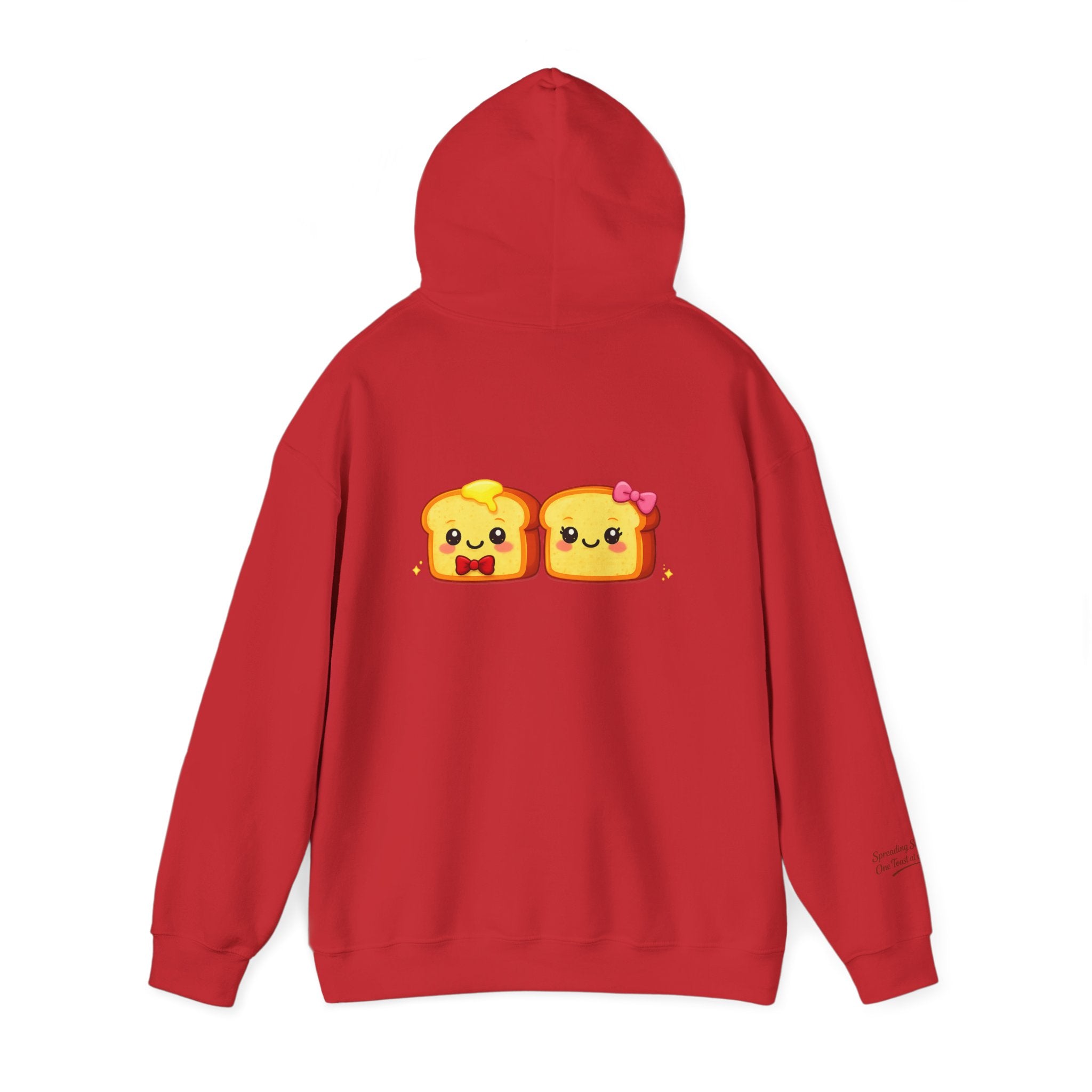 Hoodie — "Toasty Jerry & Wifey" Red + Pink Graphic Hoodie