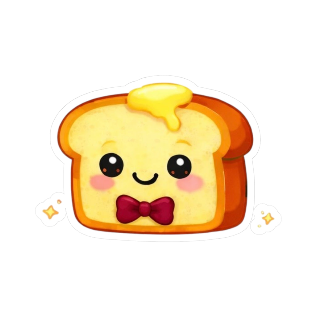 Kiss-Cut Sticker — Toasty Burgundy Bowtie