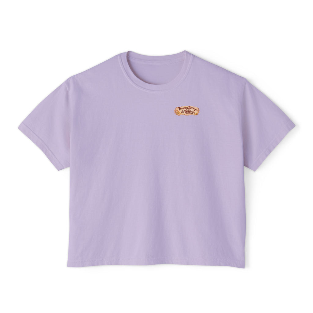 ToastJerry & Wifey Story Book — Women's Boxy Cropped T‑Shirt