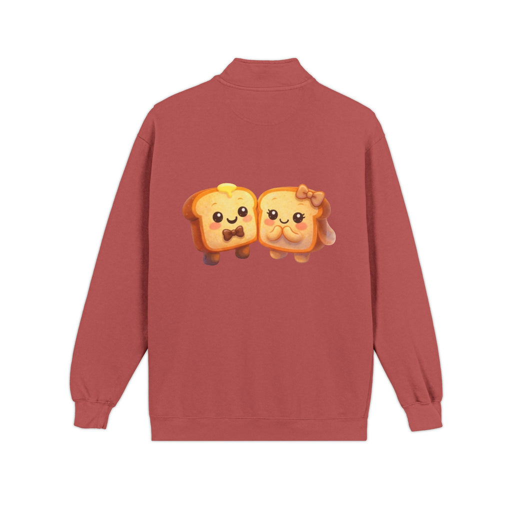 Kawaii Toast Couple Quarter-Zip Sweatshirt