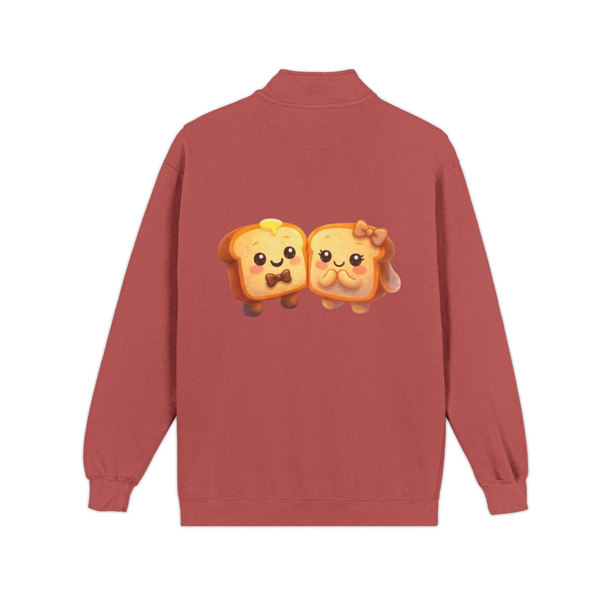 Kawaii Toast Couple Quarter-Zip Sweatshirt