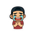 Crying Emoji Sticker — Toasty Jerry Kiss-Cut Sticker