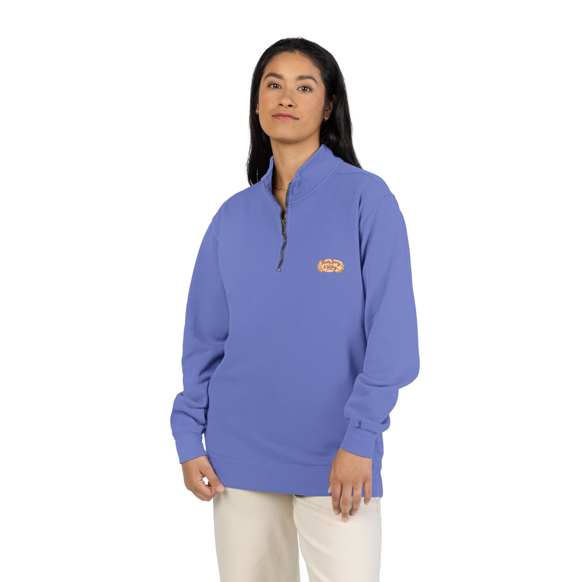 Kawaii Toast Couple Quarter-Zip Sweatshirt