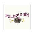 "I’m Just a Girl" Cute Sparkle Seal Decal