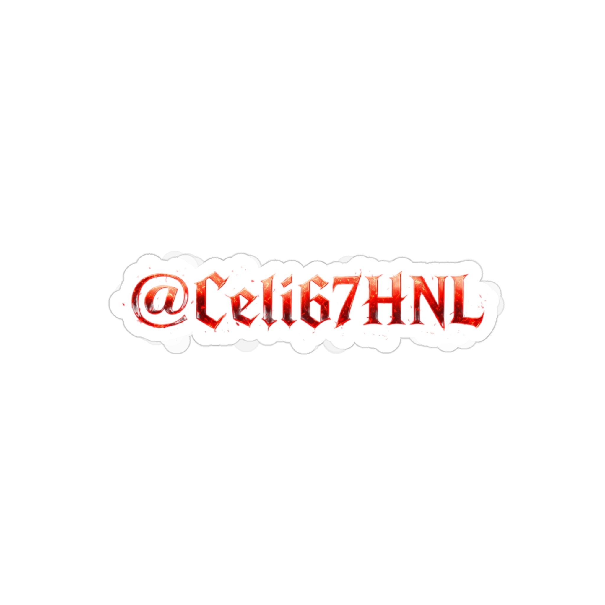 Die-Cut Outdoor Sticker — Red Gothic @Celi67HNL Decal