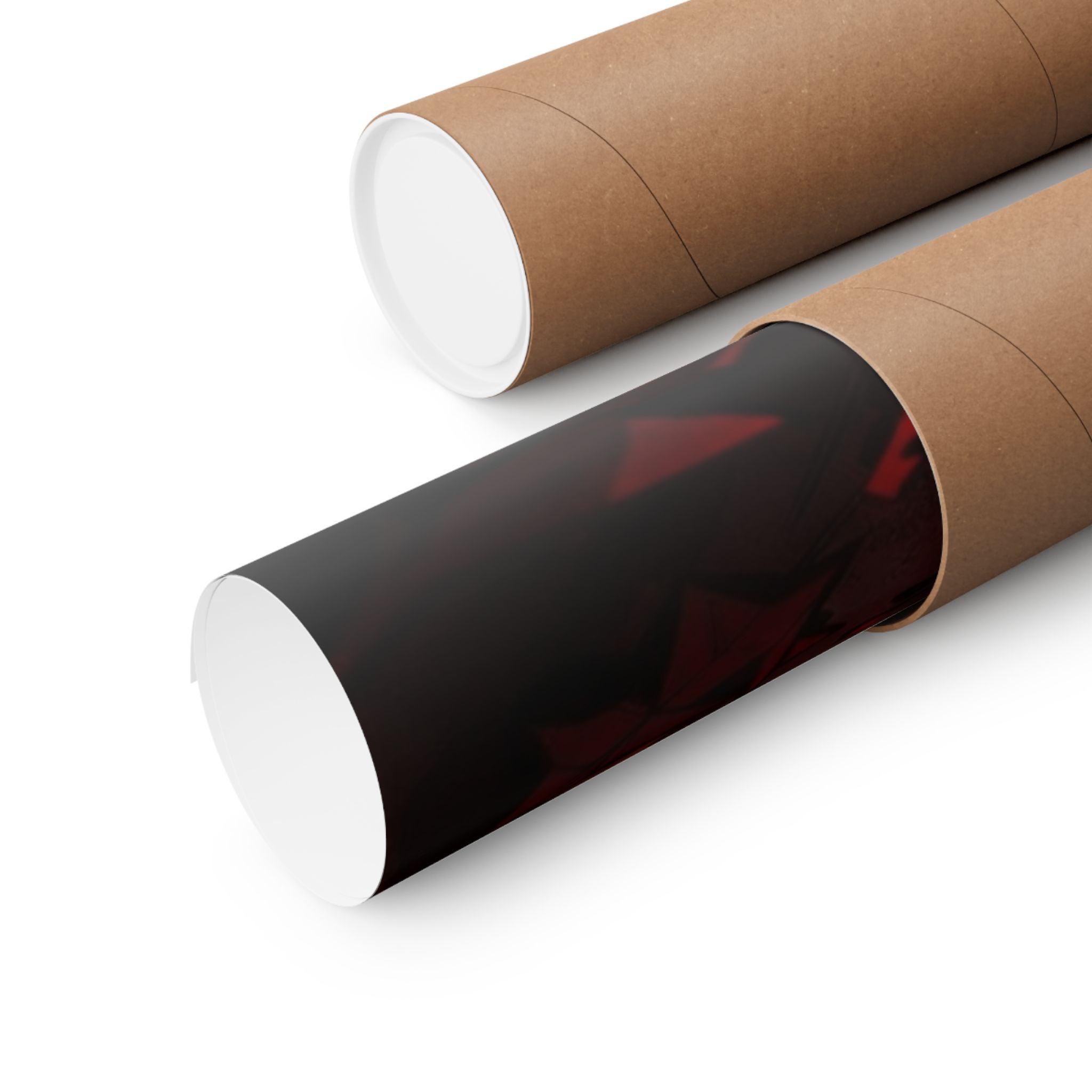 Matte Vertical Print Poster - Celi Dark Red Night
