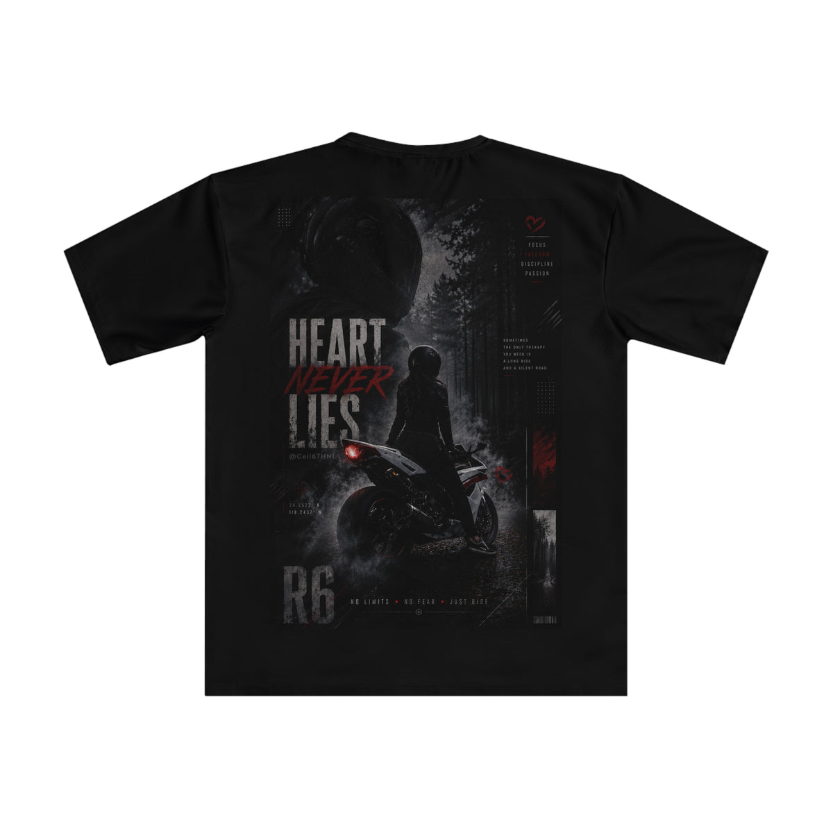 Heart Never Lies R6 Biker Loose Graphic T-Shirt