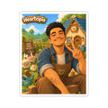 Heartopia Farmer Sticker — Peace Sign Character Kiss-Cut Vinyl Sticker