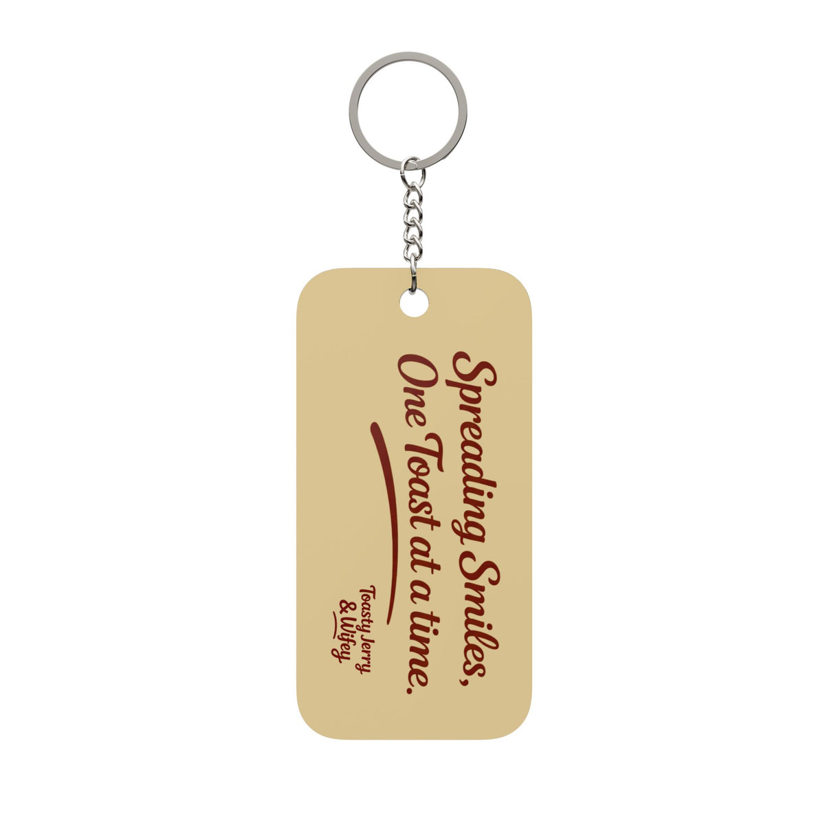 Kawaii Toast Keychain — Double‑Sided 'Spreading Smiles, One Toast at a Time' Charm