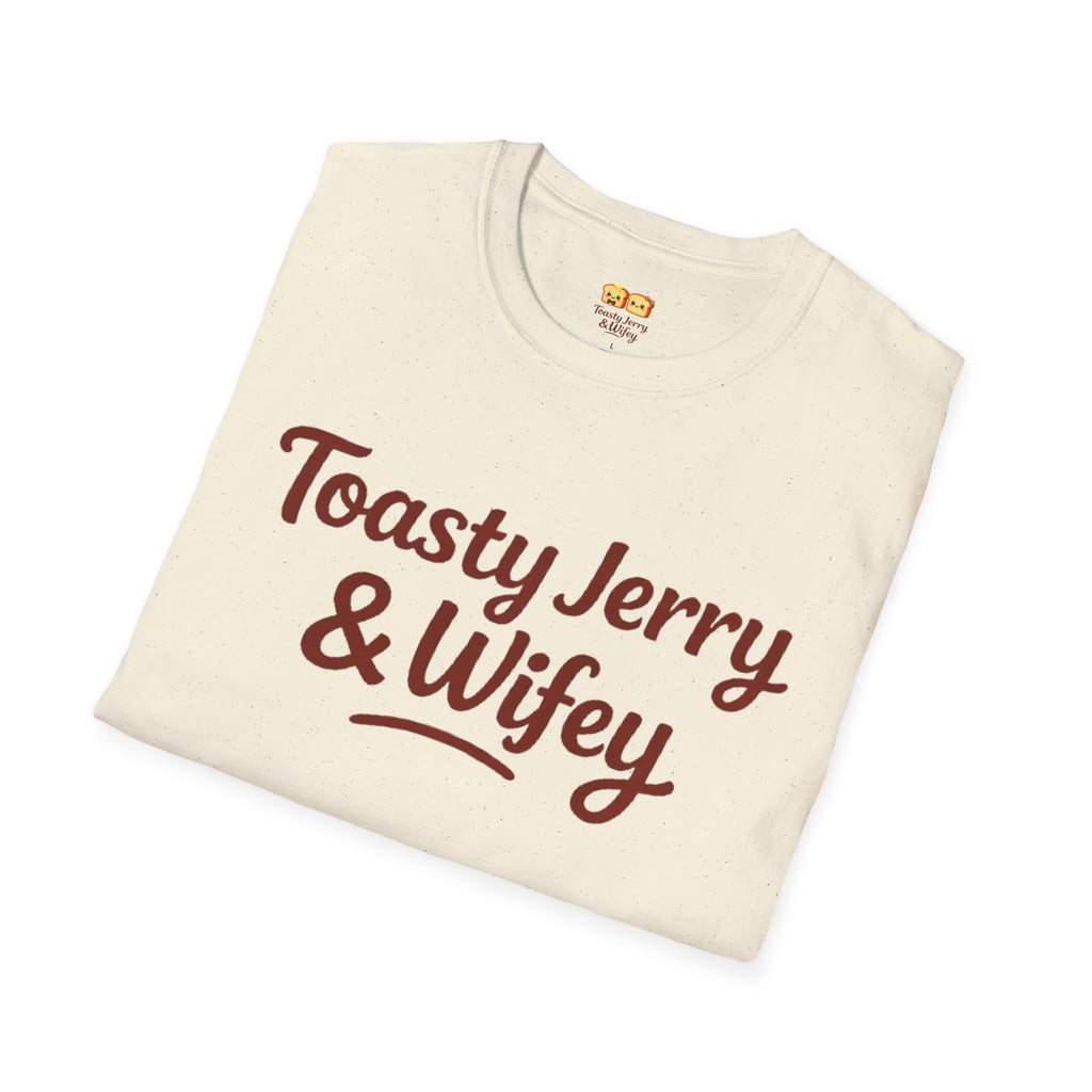 T-Shirt — 'Toasty Jerry & Wifey' (Large text) Couple Graphic Tee