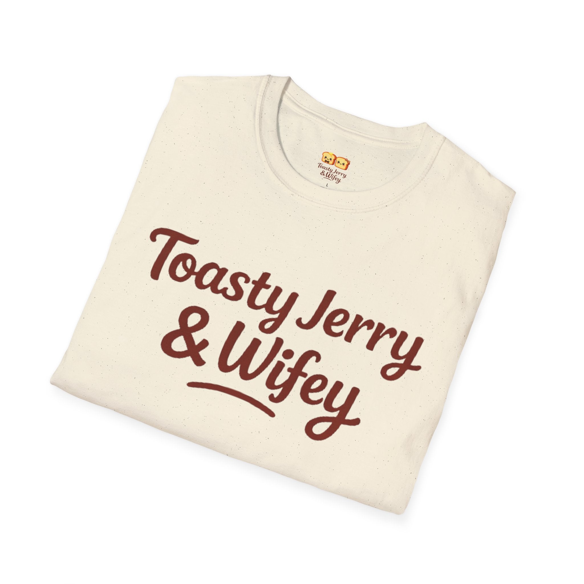 T-Shirt — 'Toasty Jerry & Wifey' (Large text) Couple Graphic Tee