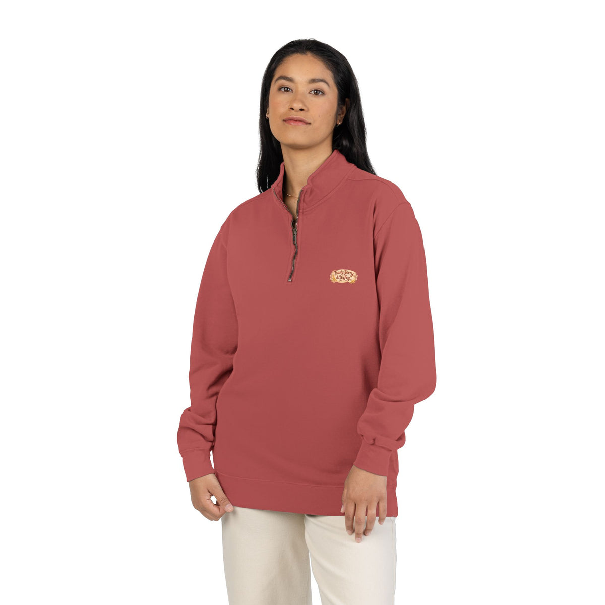 Kawaii Toast Couple Quarter-Zip Sweatshirt
