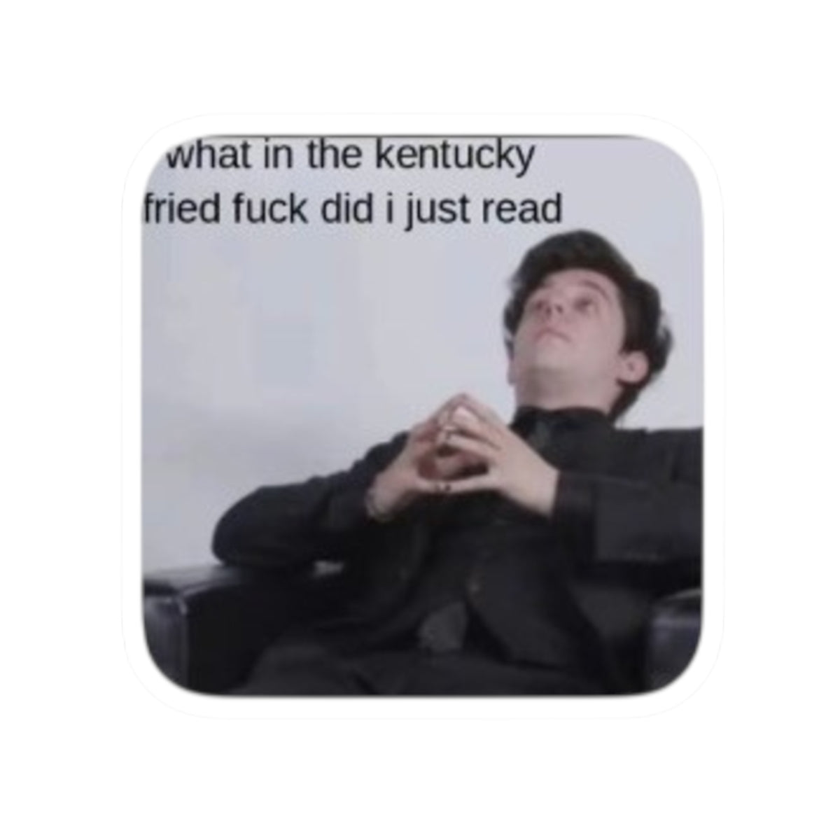 Kiss-Cut Sticker — "What in the Kentucky fried f*** did I just read" Meme Sticker