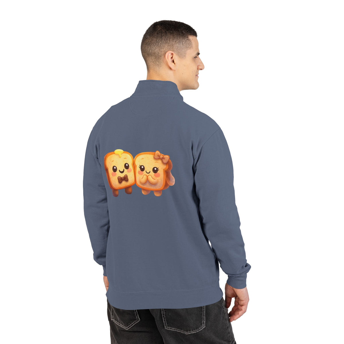 Kawaii Toast Couple Quarter-Zip Sweatshirt