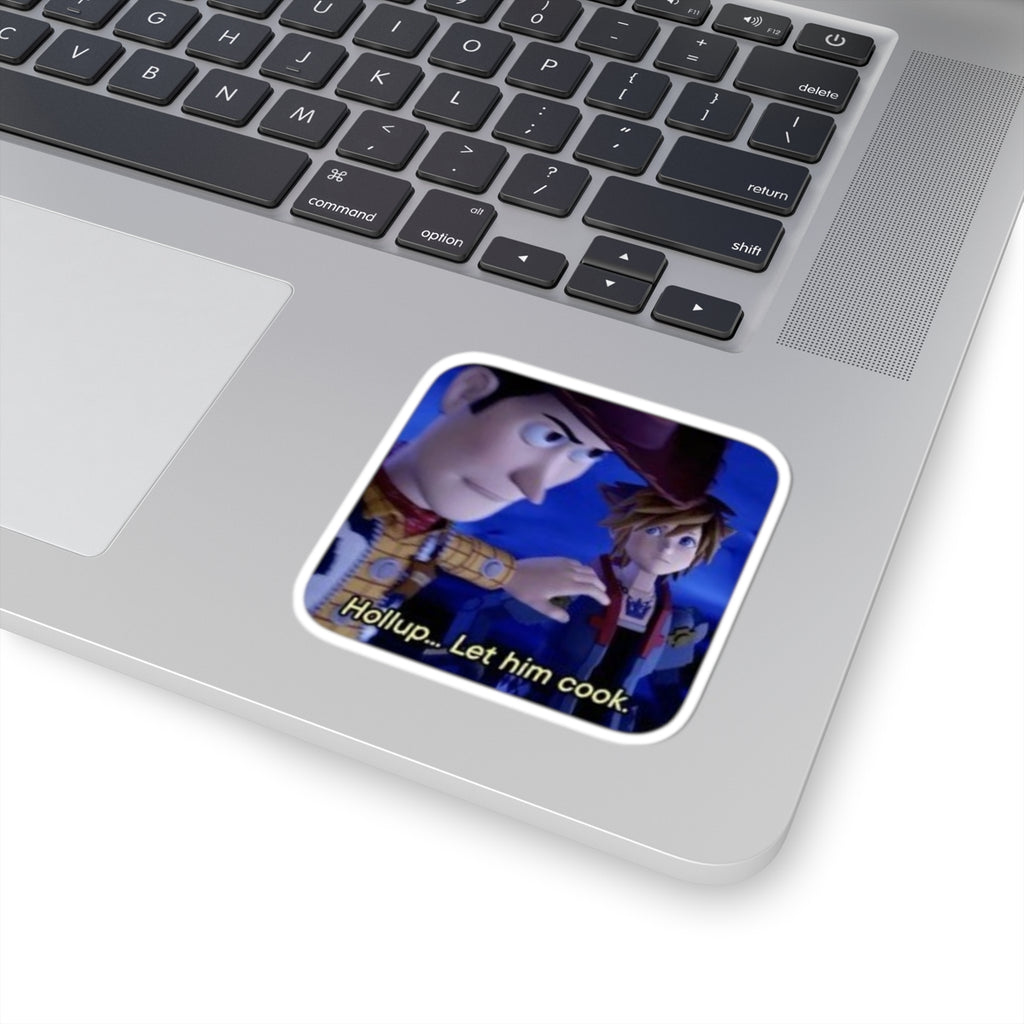 Humorous Movie Quote Sticker — 'Help... Let him cook' Kiss-Cut Sticker