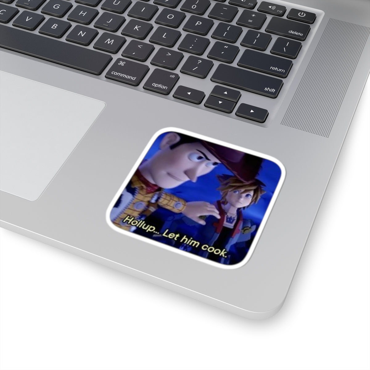 Humorous Movie Quote Sticker — 'Help... Let him cook' Kiss-Cut Sticker