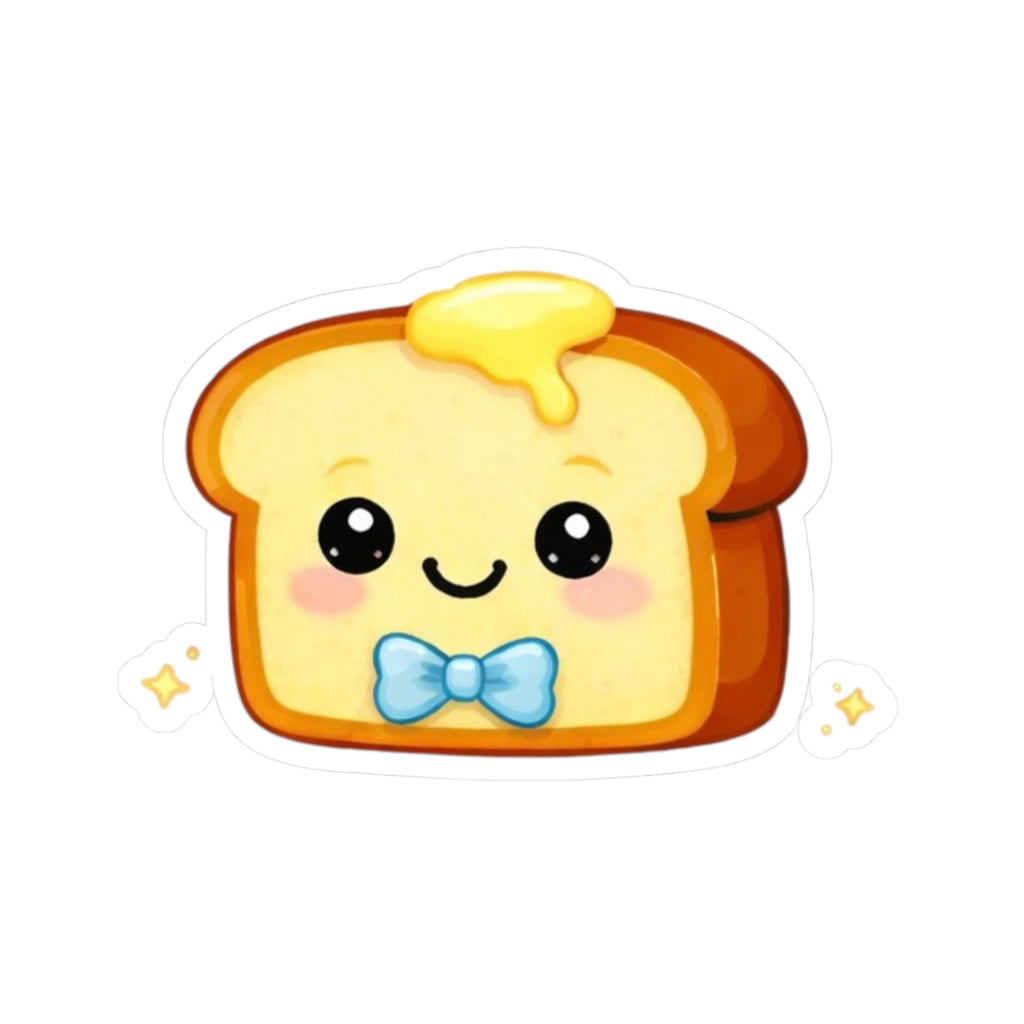 Kiss-Cut Sticker — Toasty Light Blue Bowtie