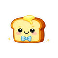 Kiss-Cut Sticker — Toasty Light Blue Bowtie