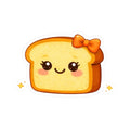 Kiss-Cut  Sticker — Toasty Orange Bow
