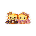 Royal Toast Sticker — Cute Prince & Princess Kawaii Kiss-Cut Sticker